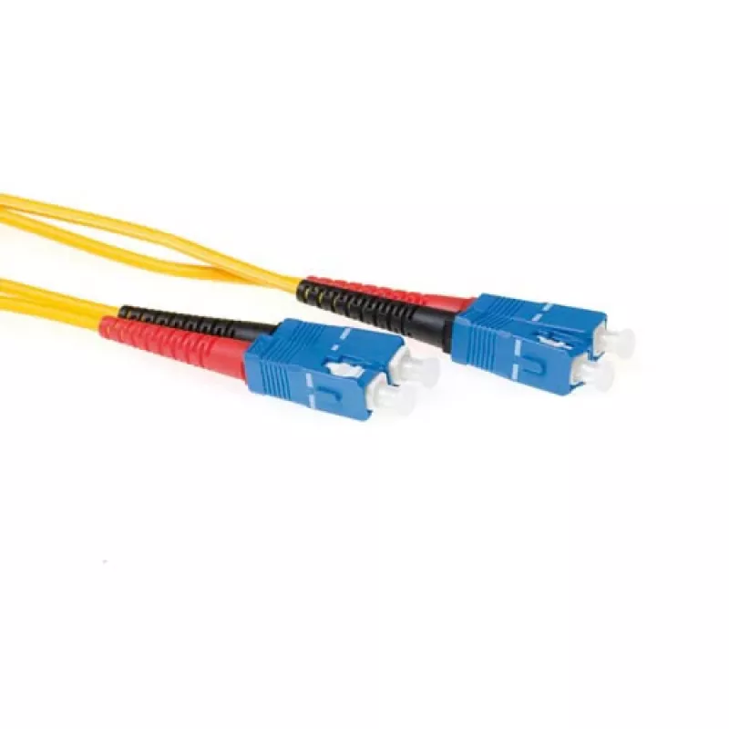 ACT 7 m LSZH vienmodis 9/125 OS2 optinis komutacinis kabelis duplex su SC jungtimis