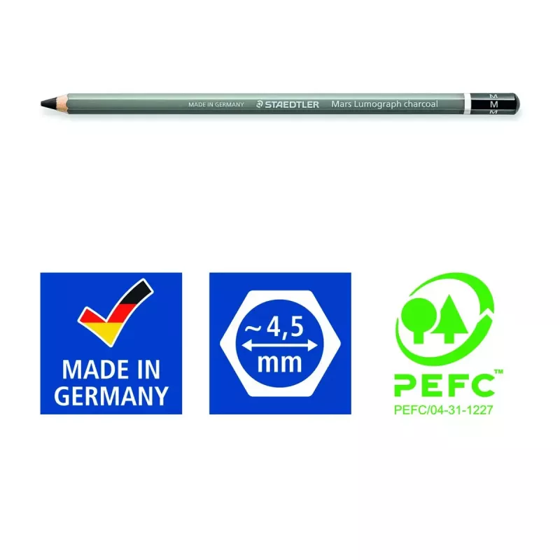 Anglies pieštukas Staedtler Mars Lumograph 4 vnt. Juoda
