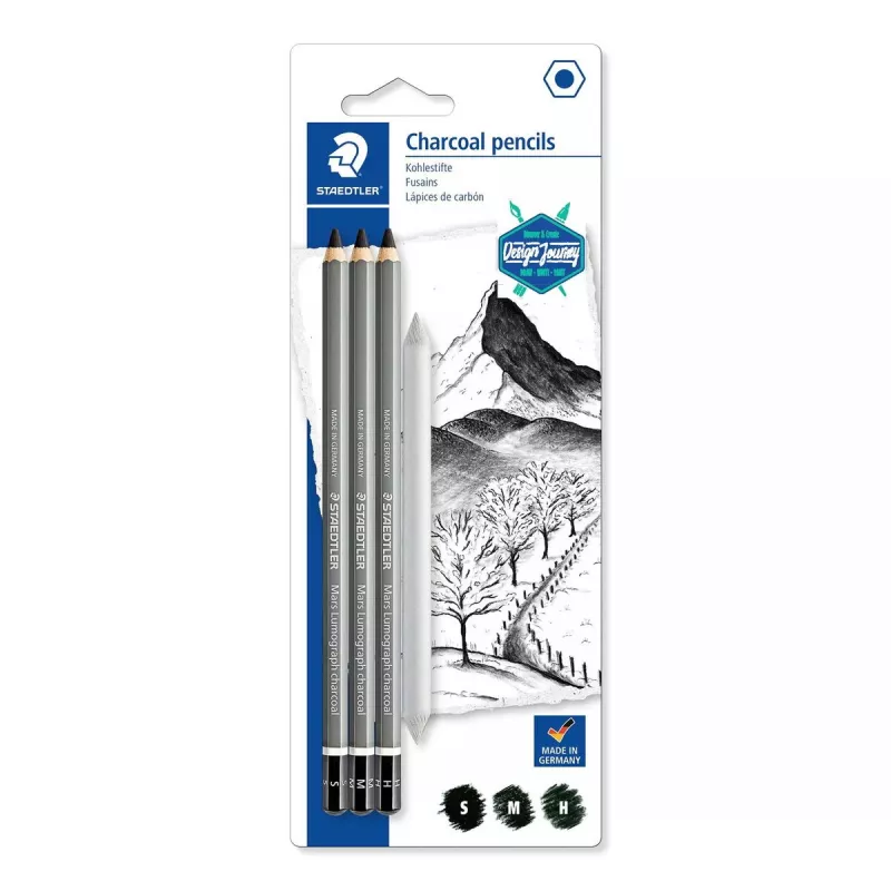 Anglies pieštukas Staedtler Mars Lumograph 4 vnt. Juoda