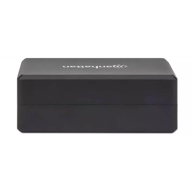 Manhattan Smart Video Multiport dokas, prievadai (x5): HDMI prievadas, USB-A (x2), USB-C (x2), su maitinimo tiekimu į USB-C prievadą, vidinis maitinimo šaltinis, itin kompaktiškas, nuimamas maitinimo kabelis, juodas, trejų metų garantija, mažmeninė pakuotė