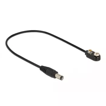 DC maitinimo kabelis DeLOCK 86697 5,5 x 2,1 mm kištukas – 9 V blokinė baterija