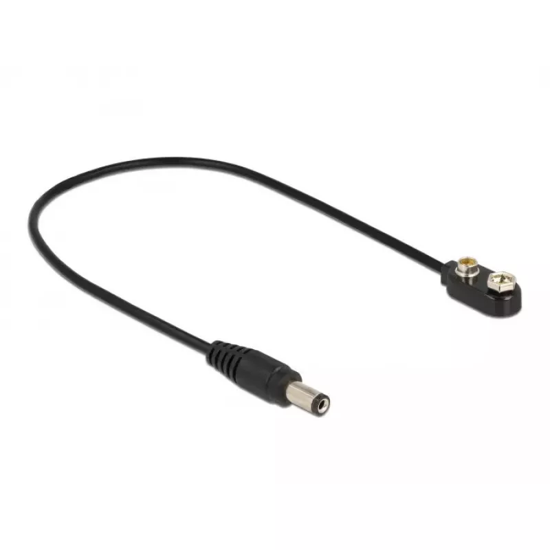 DC maitinimo kabelis DeLOCK 86697 5,5 x 2,1 mm kištukas – 9 V blokinė baterija