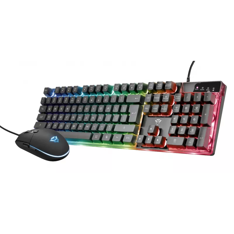 Trust GXT 838 Azor klaviatūra su pele, žaidimų, USB, vokiška, juoda