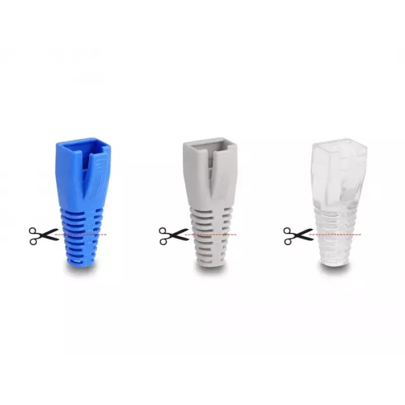 DeLOCK apsauga nuo tempimo RJ45 kištukui pjaustomas rinkinys 50 vnt. spalvotas