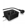 ICY BOX IB-MPS2220B-CH maitinimo ilgintuvas 1,9 m 2 kintamosios srovės lizdai (-ų) Vidinis Juoda