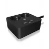 ICY BOX IB-MPS2220B-CH maitinimo ilgintuvas 1,9 m 2 kintamosios srovės lizdai (-ų) Vidinis Juoda