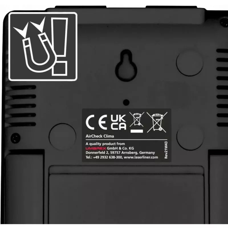 Elektrinis higrometras Laserliner AirCheck Clima Juoda Digital 1 vnt.