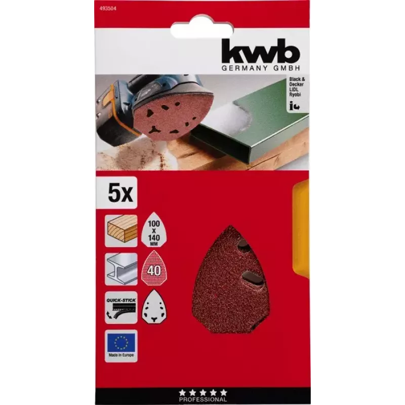 Šlifavimo diskas KWB 493504 5 vnt.