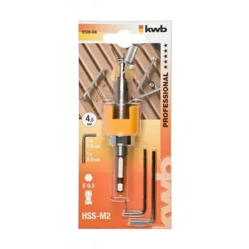 Grąžtas pavienis KWB 512004 4 mm šešiabriaunis