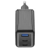 Cellularline Multipower Micro 65W itin kompaktiškas 65W greitas tinklo įkroviklis su 3 prievadais
