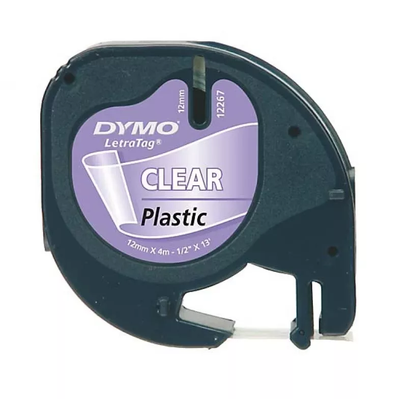 DYMO 12mm LetraTAG plastikinė juostelė, skirta etikečių gamybai