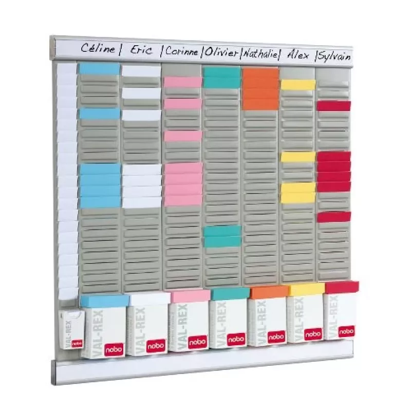 Nobo T-Card Office Planner Kit 24 Slot, Balta, 480 mm, 480 mm, 1,97 kg, 497 mm, 37 mm