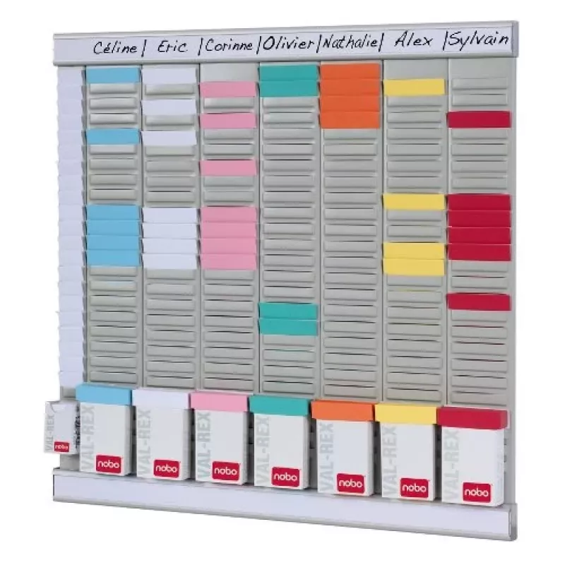 Nobo T-Card Office Planner Kit 24 Slot, Balta, 480 mm, 480 mm, 1,97 kg, 497 mm, 37 mm