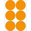 Universalūs lipdukai HERMA 2284 švytinčiai oranžiniai 50 mm apvalūs 144 vnt.