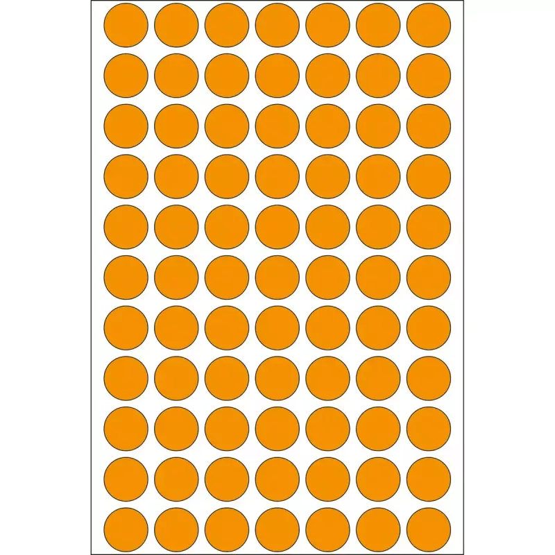 Daugiafunkciai lipdukai HERMA 1848 vnt. švytinčiai oranžiniai