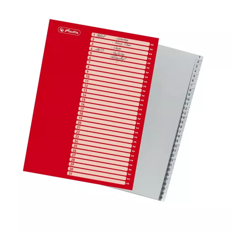 Skirtukų skirtukas Herlitz 10843712 pilkas