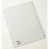 Rexel PP skirtukai, pilki, abėcėliniai, raidinis skirtukų indeksas, polipropilenas (PP), pilka, A4, 226 mm, 297 mm