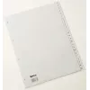 Rexel PP skirtukai, pilki, abėcėliniai, raidinis skirtukų indeksas, polipropilenas (PP), pilka, A4, 226 mm, 297 mm
