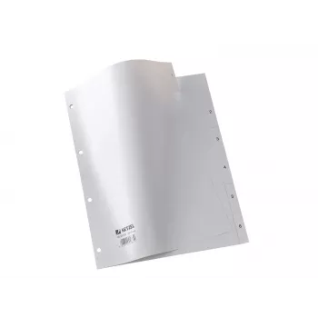 Rexel PP skirtukai, pilki, skaitmeniniai, Pilka, A4, 227 mm, 300 mm, 2 mm, 1 vnt.