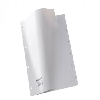 Rexel PP skirtukai, pilki, skaitmeniniai, Pilka, A4, 227 mm, 300 mm, 2 mm, 1 vnt.