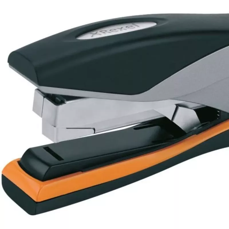 Rexel segiklis rankinis Optima 40 Low Force sidabrinis/juodas, 40 lapų, juoda, oranžinė, sidabrinė, metalas, 7 cm, 600 g, 40 x 190 x 80 mm