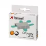 “Rexel” segtukai “Odyssey”, pakuotėje 2500 vnt., segtukų pakuotė, 2500 segtukų, plienas, sidabriniai, 60 lapų, 130 g