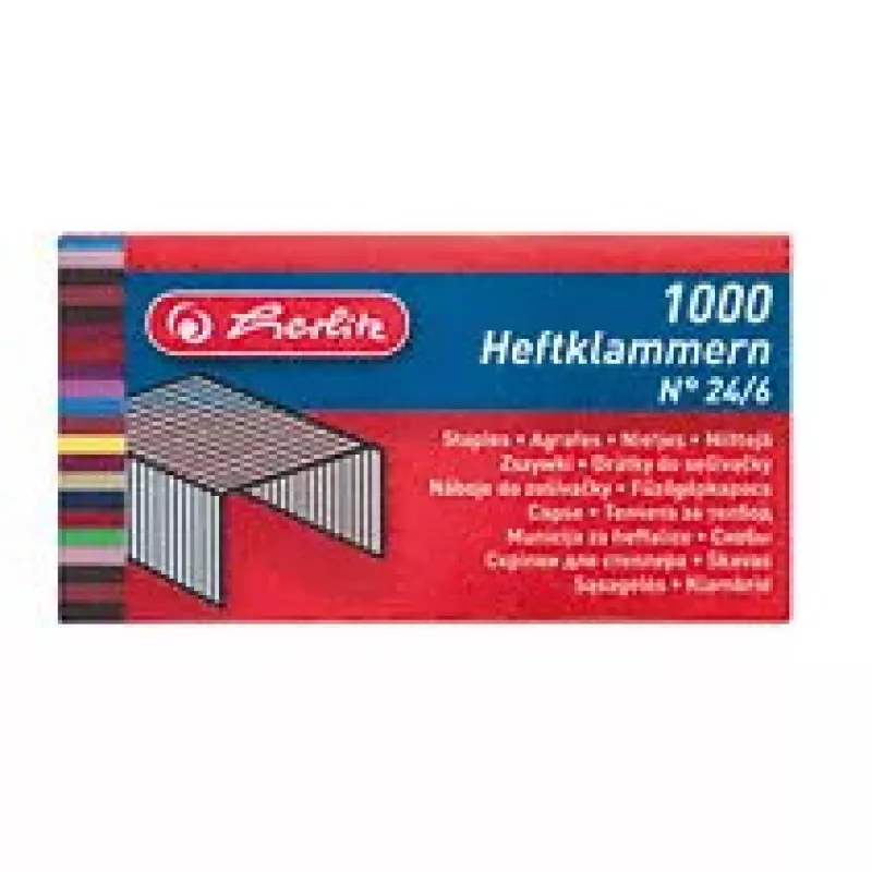 Herlitz 8760514 segės 1000 segių 24/6 Metalas