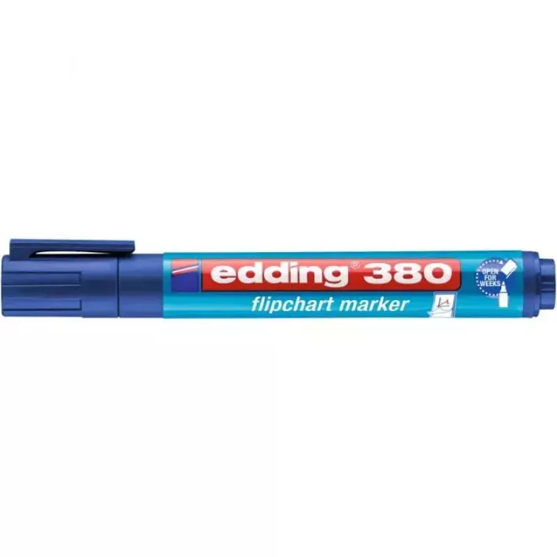 Žymeklis Edding 4-380 — apvalus antgalis, mėlynas rašalas, vienas vienetas, 16,6 g