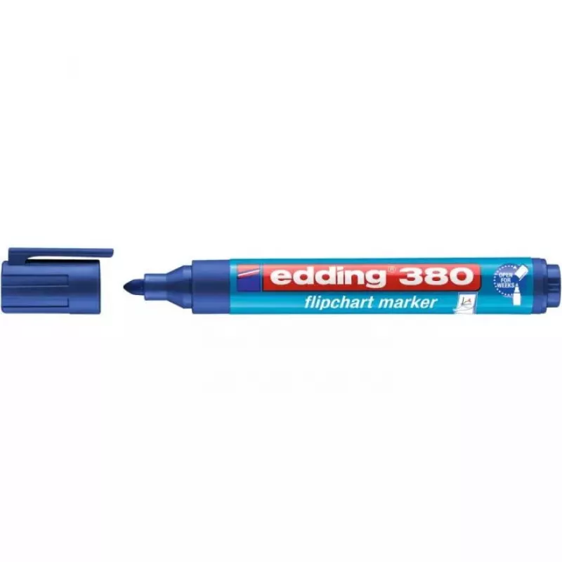 Žymeklis Edding 4-380 — apvalus antgalis, mėlynas rašalas, vienas vienetas, 16,6 g