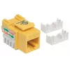 Intellinet Keystone Jack, Cat6, UTP, Punch-down, Geltona, Flat, Geltona, RJ-45, Female, 22/26, Cat6