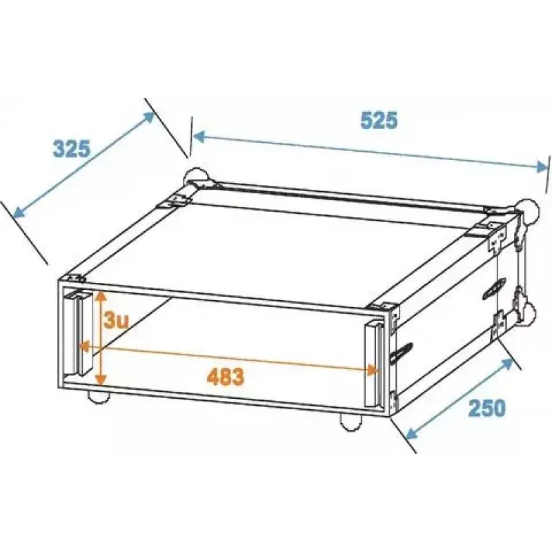 Kietas dėklas Roadinger 30107192 aliuminis juodas sidabrinis 525x400x180mm