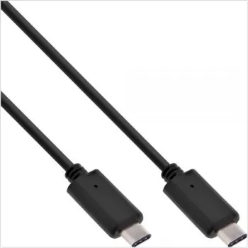 InLine USB 3.1 C tipo, 2 m USB laidas USB 3.2 Gen 2 (3.1 Gen 2) USB C Juoda
