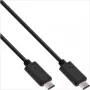 InLine USB 3.1 C tipo, 2 m USB laidas USB 3.2 Gen 2 (3.1 Gen 2) USB C Juoda