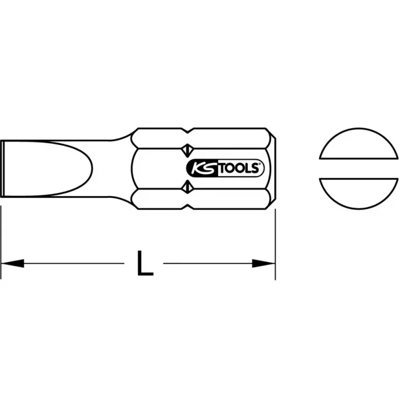 Sraigtasukio antgalis KS Tools 910.2238 nerūdijantis plienas 25 mm šešiakampis