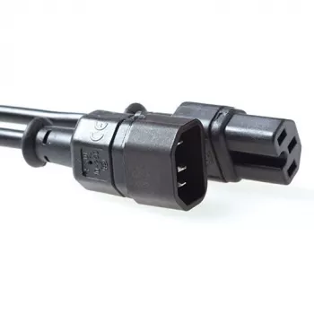 Maitinimo laidas ACT Powercord C14 - C15 juodas 0,6 m