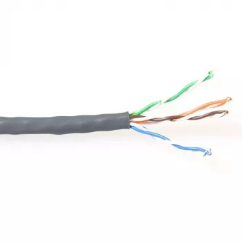 CAT5E U/UTP PVC vientisas kabelis ACT ES100H 100 m pilkas