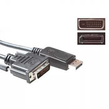 ACT konvertavimo kabelis DisplayPort kištukas į DVI kištukas 3,00 m