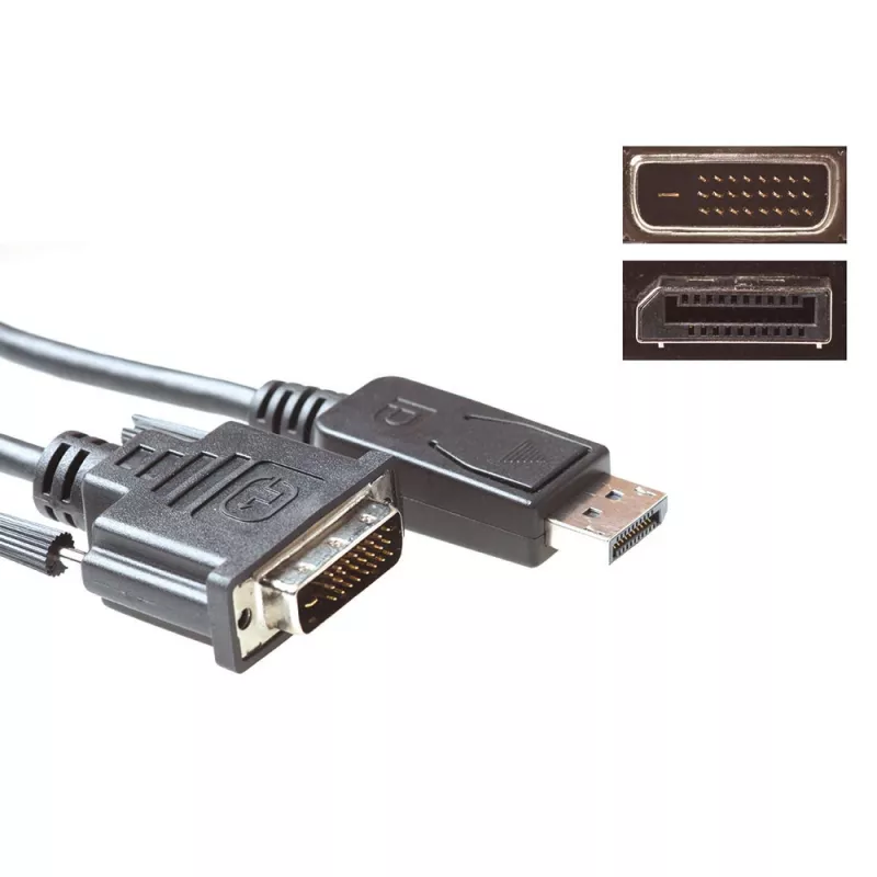 ACT konvertavimo kabelis DisplayPort kištukas į DVI kištukas 3,00 m