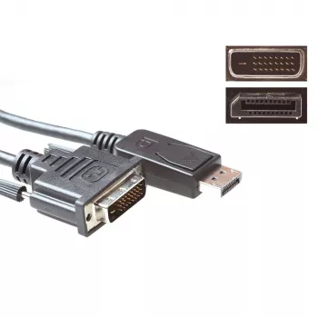 ACT konversinis laidas DisplayPort kištukas į DVI kištukas 5,00 m