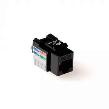 ACT CAT6A Keystone Jack neekranuotas įspaudžiamas baltas
