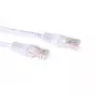 ACT baltas 1 metro U/UTP CAT6A komutacinis kabelis su RJ45 jungtimis