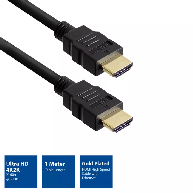 Ewent EC3901 HDMI kabelis 1 m HDMI Type A (Standartinis) Juoda