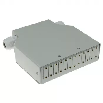 ACT DIN bėgių optinio pluošto terminalo dėžutė, be apkrovos, 12 prievadų, Skaidula, Dramblio kaulo, 130 mm, 130 mm, 45,3 mm, Dėžutė