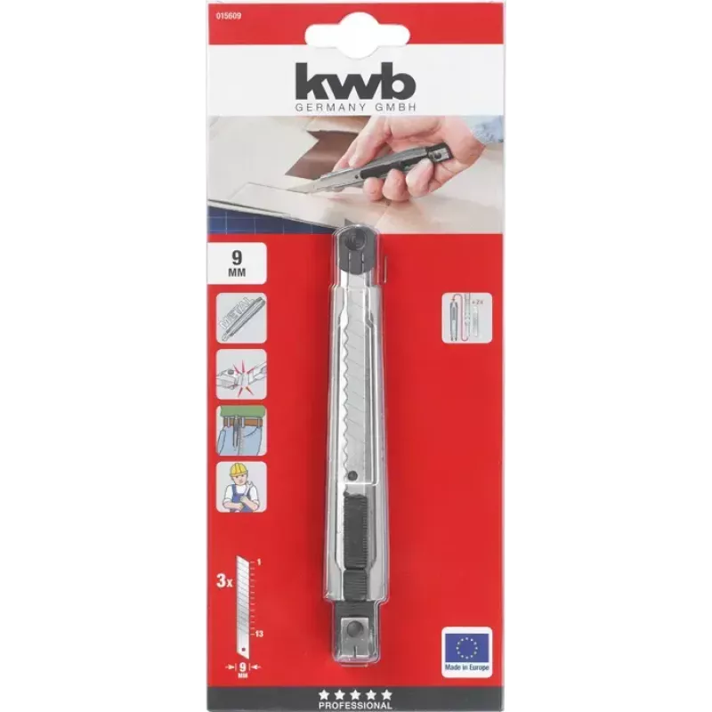 Universalus peilis KWB 015609 Nuplėšiamų ašmenų peilis 145 mm ilgis 9 mm plotis