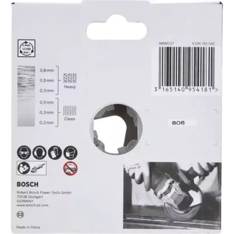 Bosch 2 608 620 732 kampinio šlifuoklio priedas Vielinis šepetys