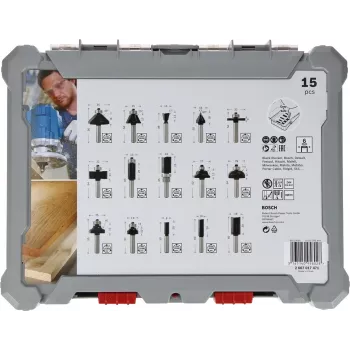 Bosch 2607017473 grąžtų antgalių rinkinys 15 vnt.