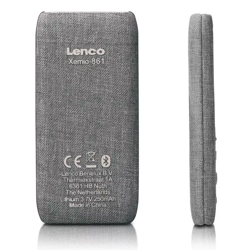 MP4 grotuvas Lenco Xemio-861 8 GB Pilkas USB 3.2 FM radijas