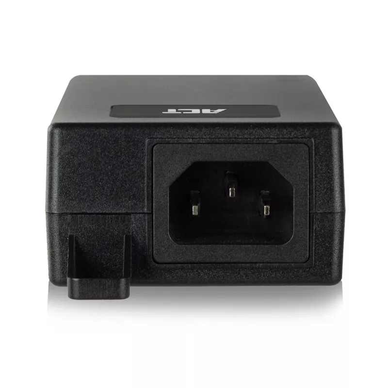 ACT Gigabit PoE+ (30W) injektorius, Gigabit Ethernet, 10,100,1000 Mbit/s, IEEE 802.3, IEEE 802.3ab, IEEE 802.3af, IEEE 802.3at, IEEE 802.3u, Juoda, 30 V, 100 - 240 V
