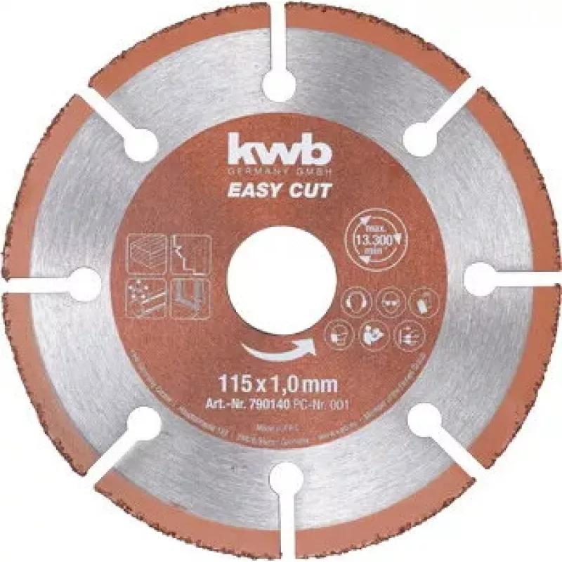 Pjovimo diskas KWB EASY CUT Carbide Universal 11.5 cm