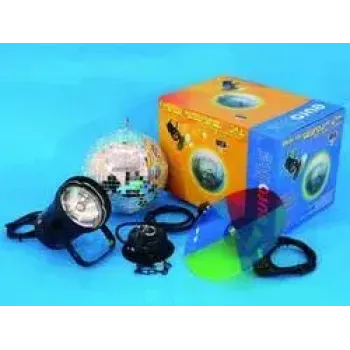 Veidrodinių rutulių rinkinys 20cm Eurolite, įvairiaspalvis, 30W, 230V